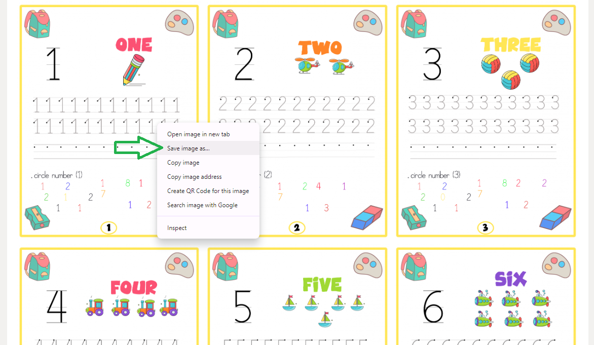 Free Handwriting Worksheets for Numbers Foundation Stage Learners