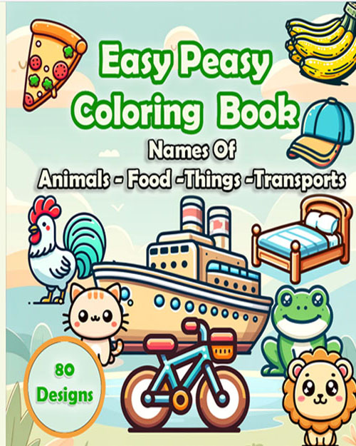 Bold and Easy Coloring Book For Toddlers