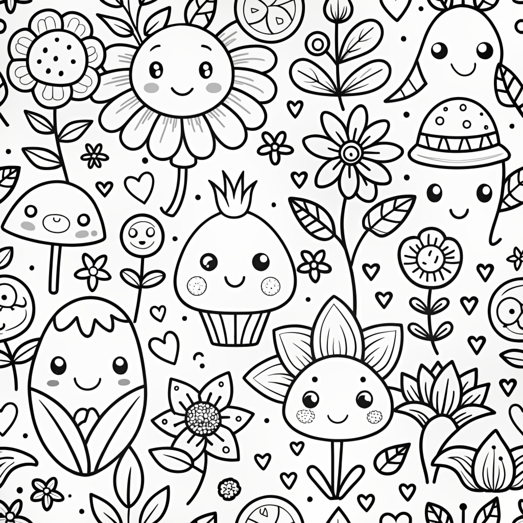 Free Doodle Coloring Pages 