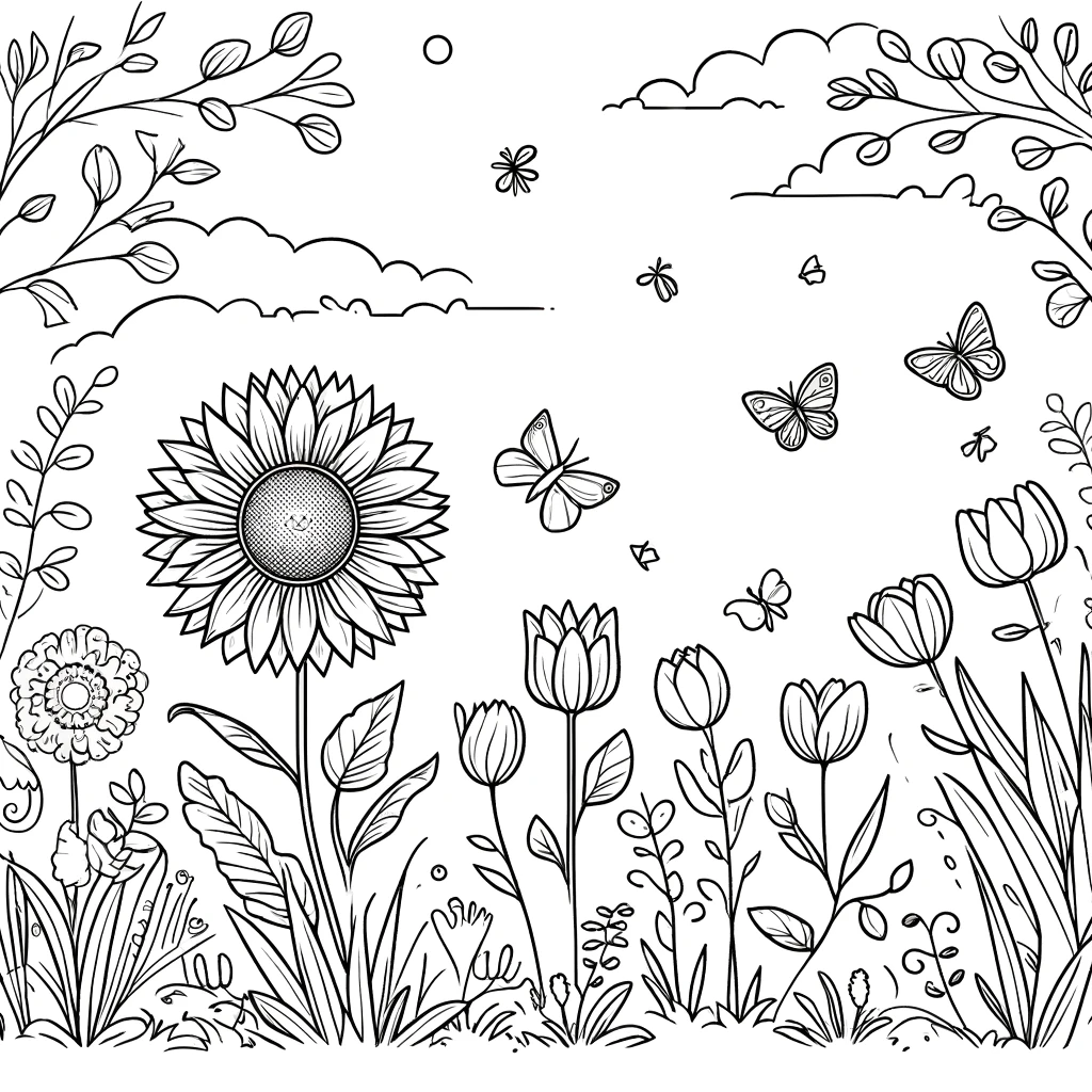 Free Adult Flower Coloring Pages