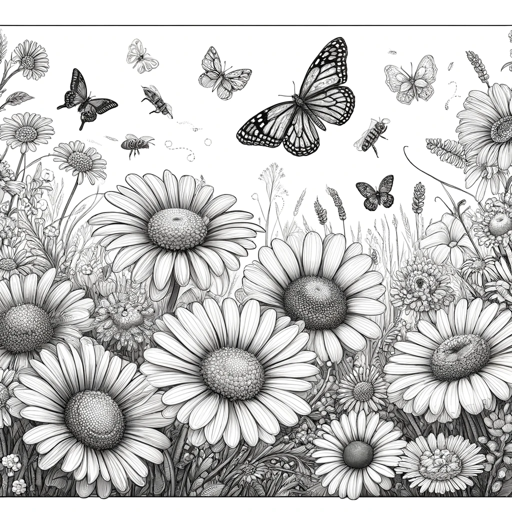 Free Adult Flower Coloring Pages