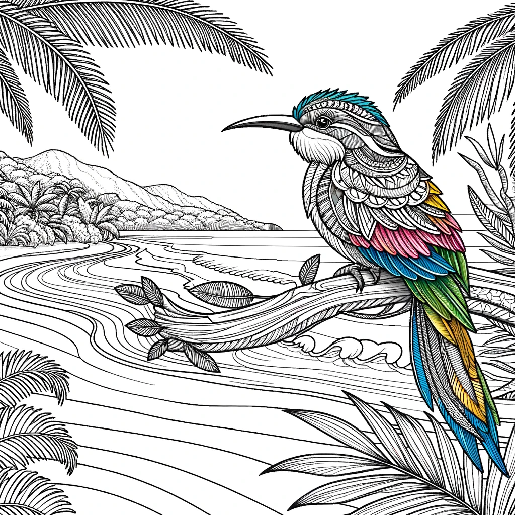 Tropical Coloring Pages For Adults