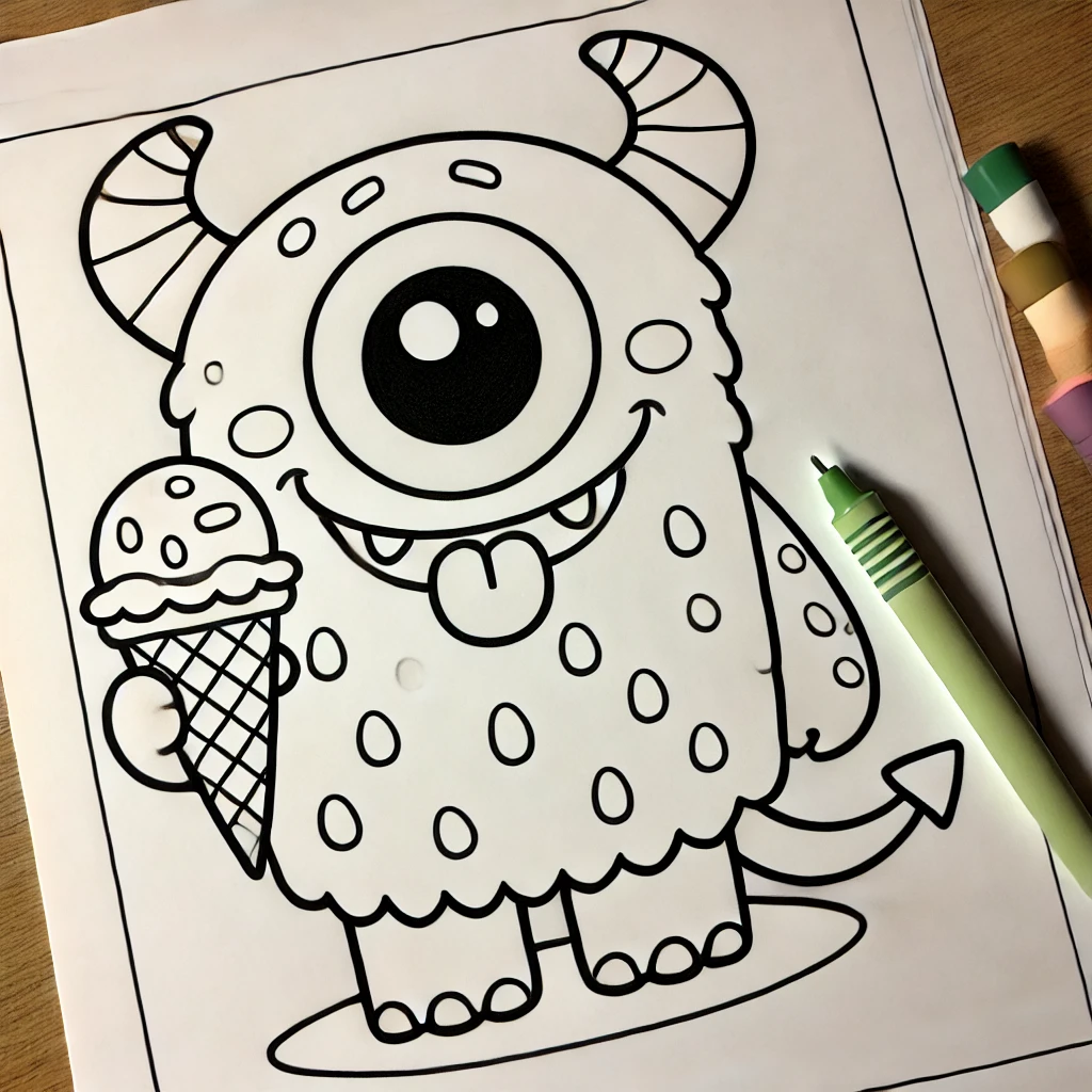 Monsters Coloring Pages for Kids