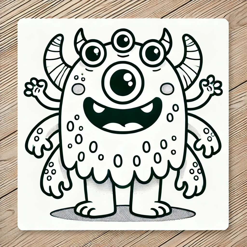 Monsters Coloring Pages for Kids