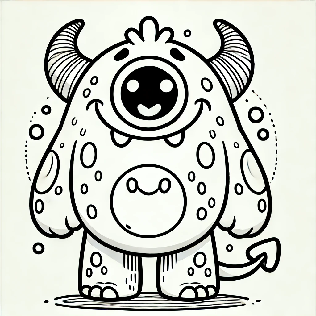 Monsters Coloring Pages for Kids