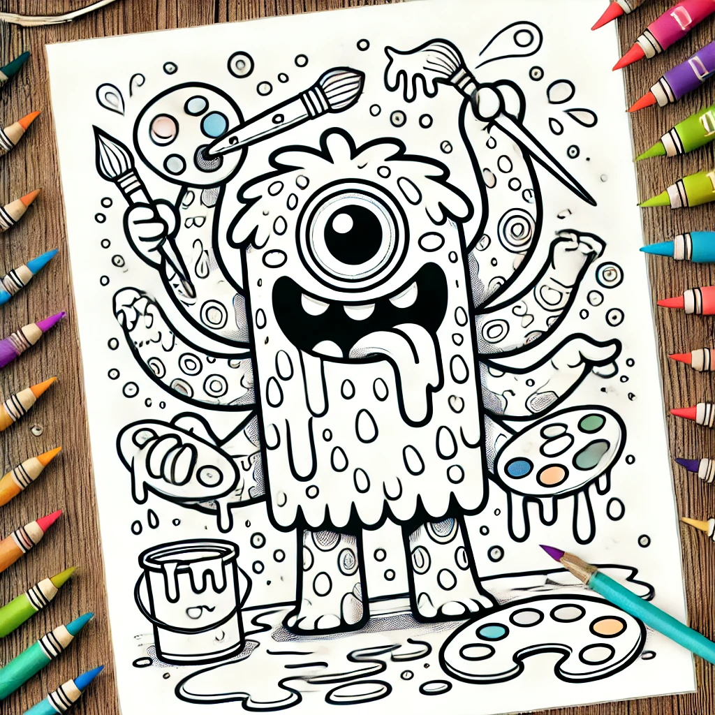 Monsters Coloring Pages for Kids