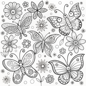 Funny Simple Doodles Coloring Pages - 123 Go Mama