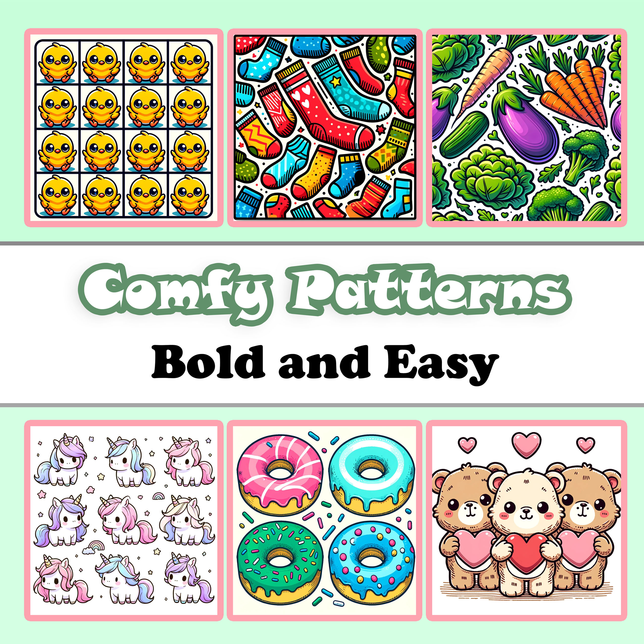 Comfy Patterns Coloring Book Bold And Easy