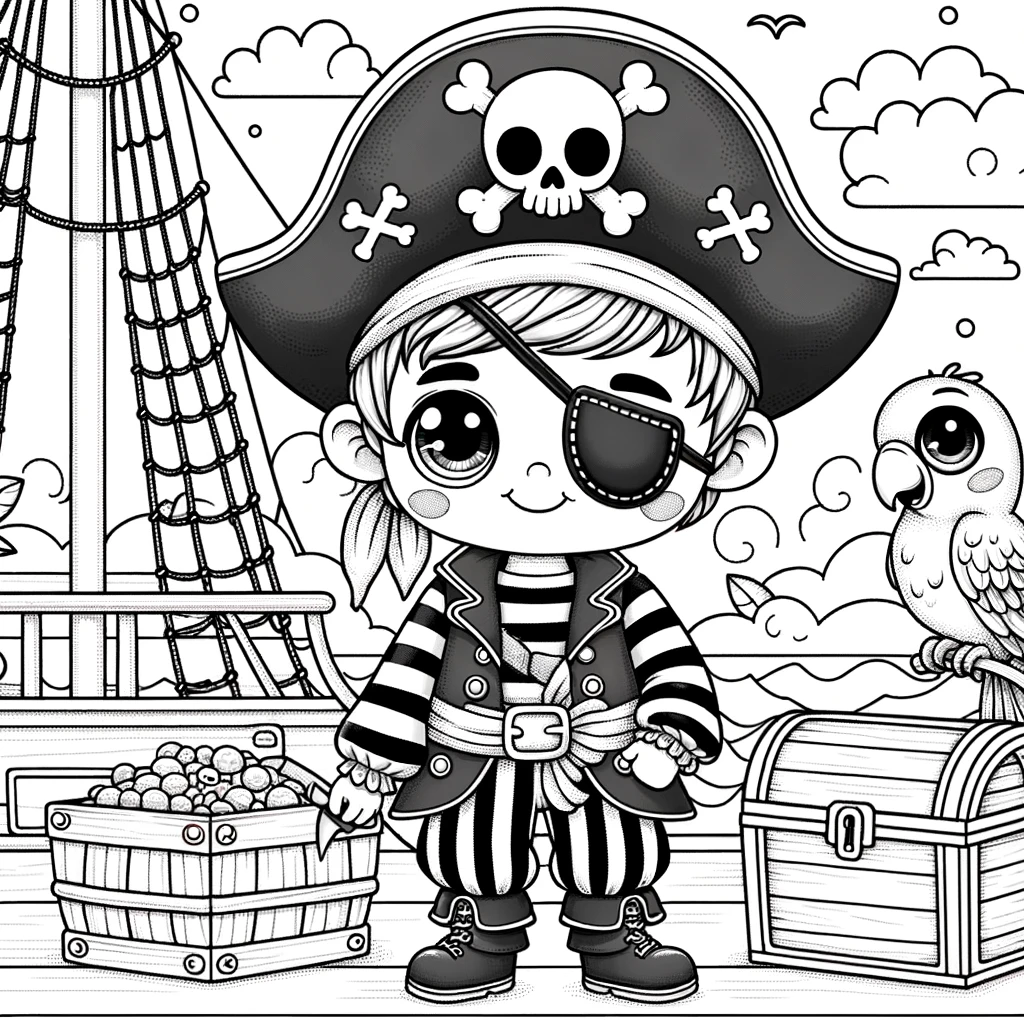 Coloring Pages for Kids Of Pirate Life - 123 Go Mama