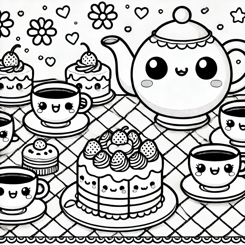 Kawaii Coloring Pages For Kids