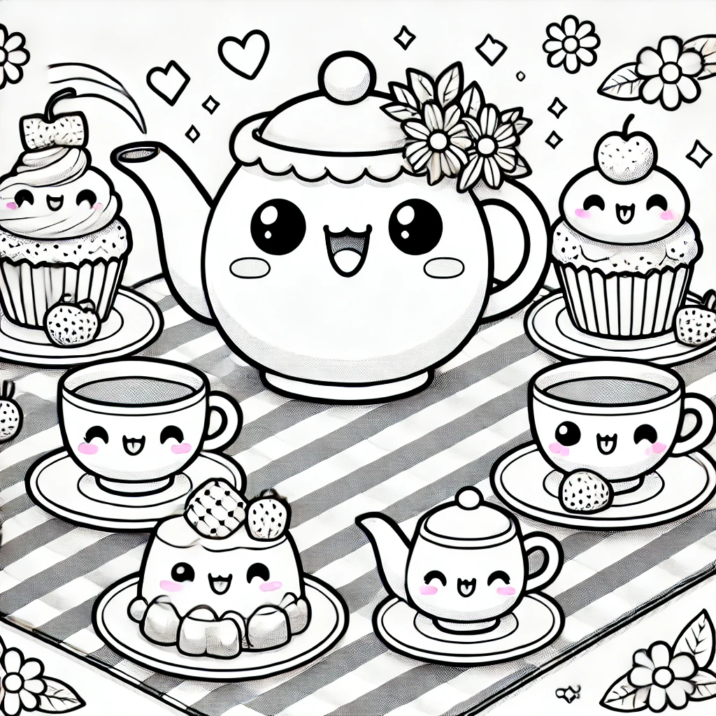 Kawaii Coloring Pages For Kids