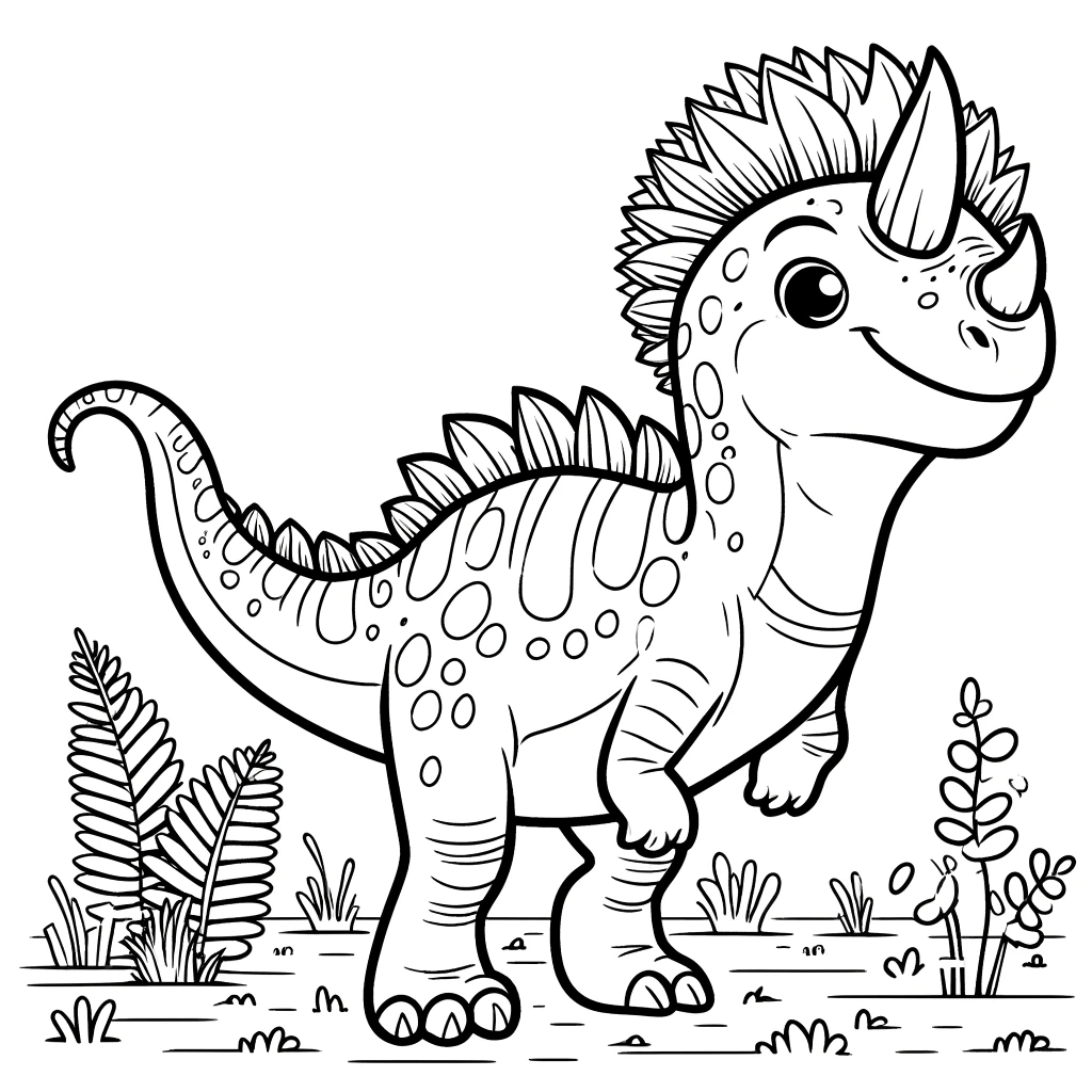 Free Dinosaur Coloring Pages for Kids