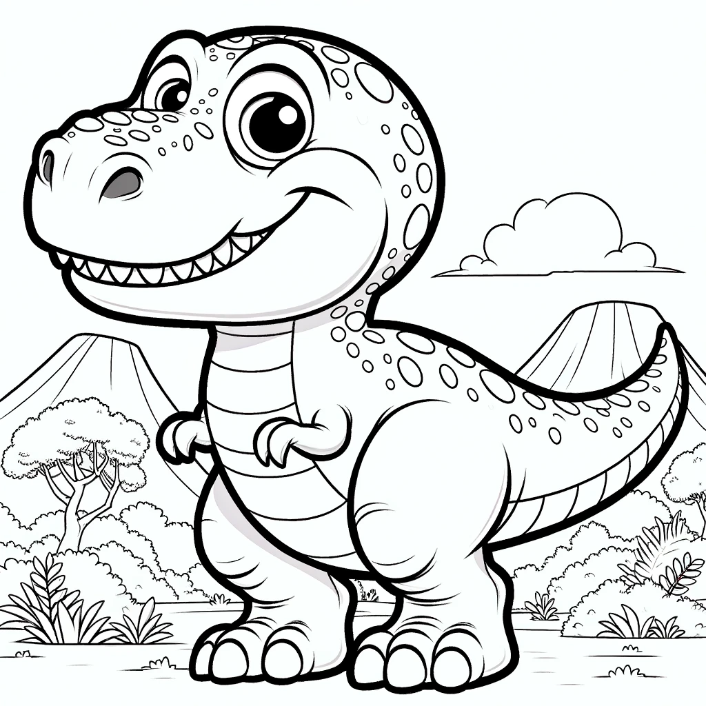 Free Dinosaur Coloring Pages for Kids