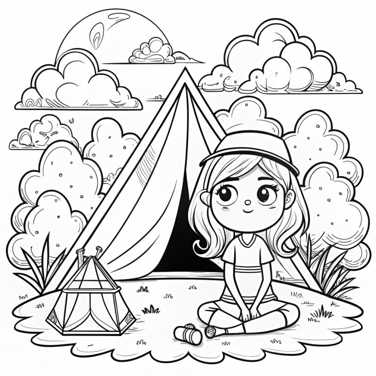 Free Coloring Pages of Cute Little Girls - 123 Go Mama