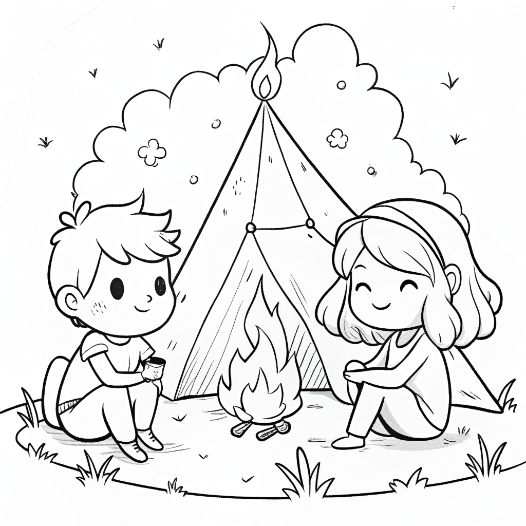 Free Coloring Pages of Cute Little Girls