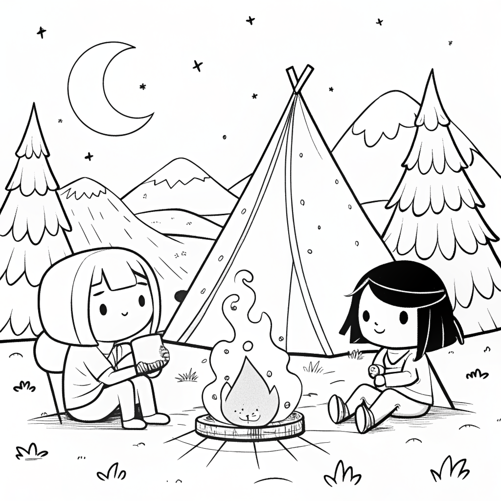 Free Coloring Pages of Cute Little Girls