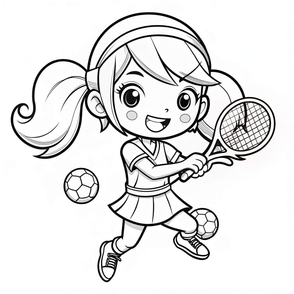 Free Coloring Pages of Cute Little Girls