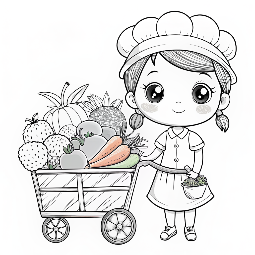 Free Coloring Pages of Cute Little Girls