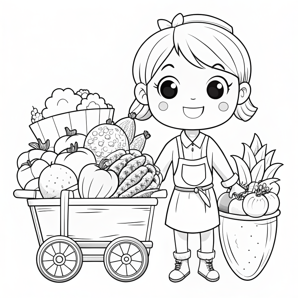 Free Coloring Pages of Cute Little Girls