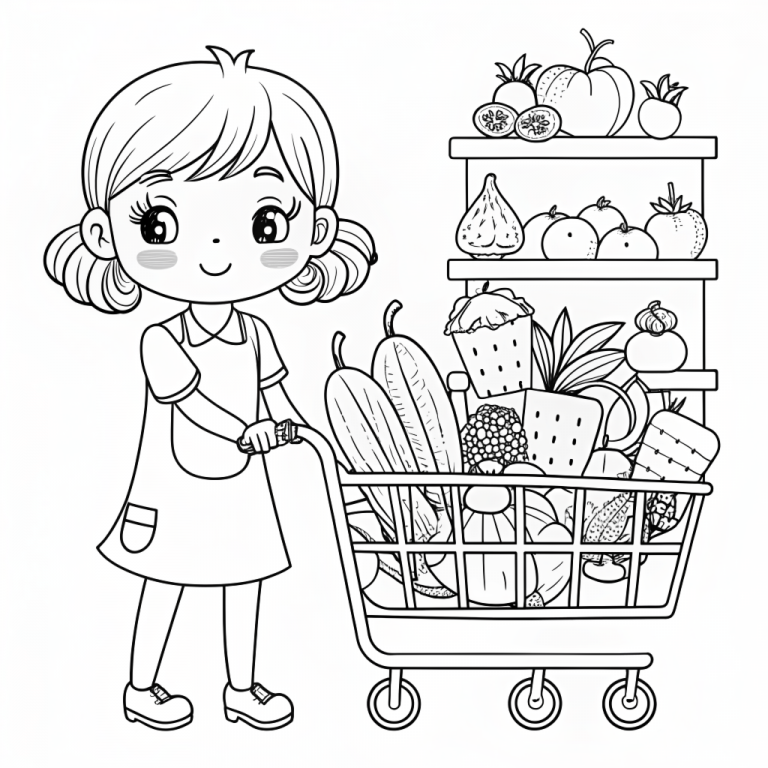 Free Coloring Pages of Cute Little Girls - 123 Go Mama