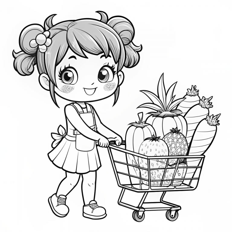 Free Coloring Pages of Cute Little Girls - 123 Go Mama