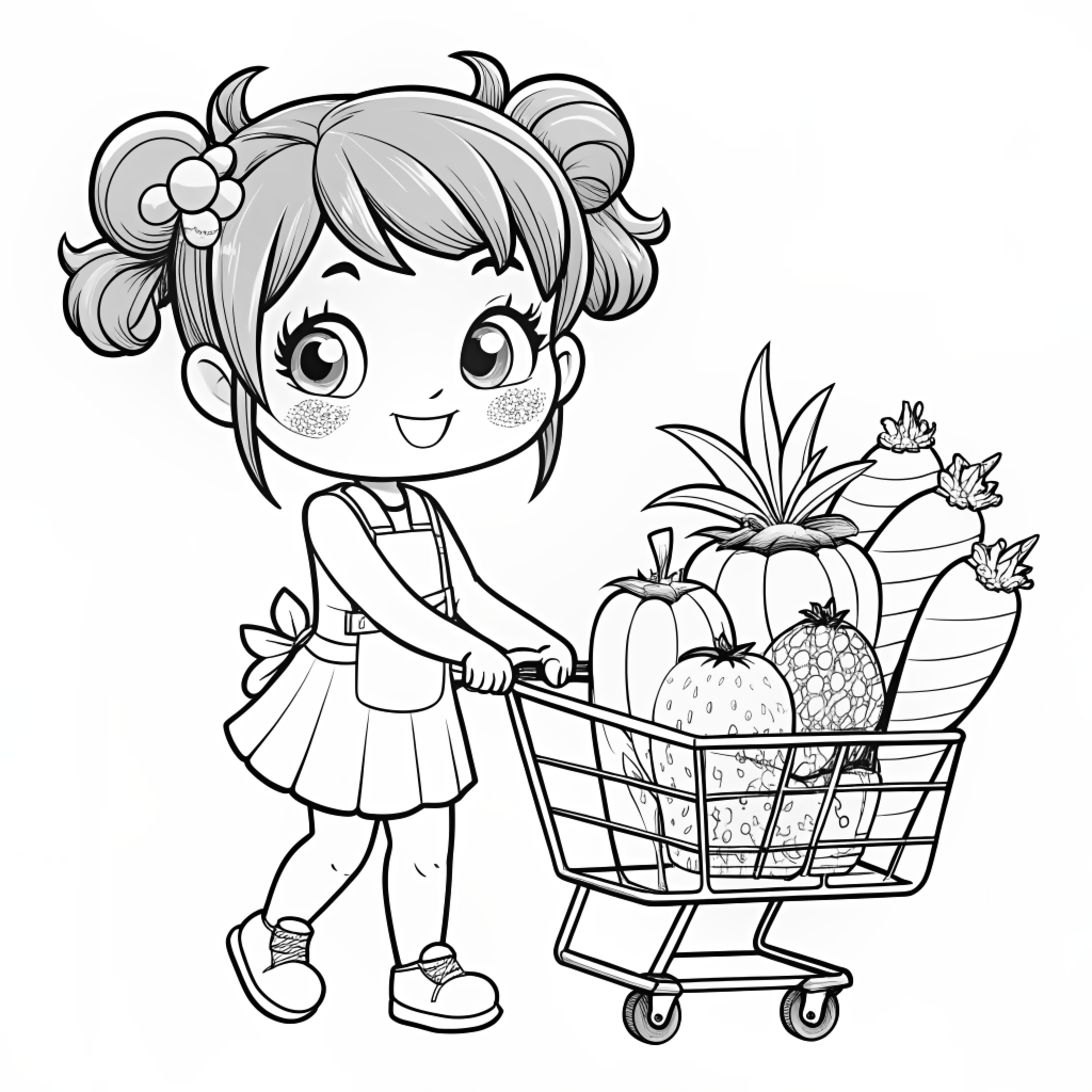 Free Coloring Pages of Cute Little Girls