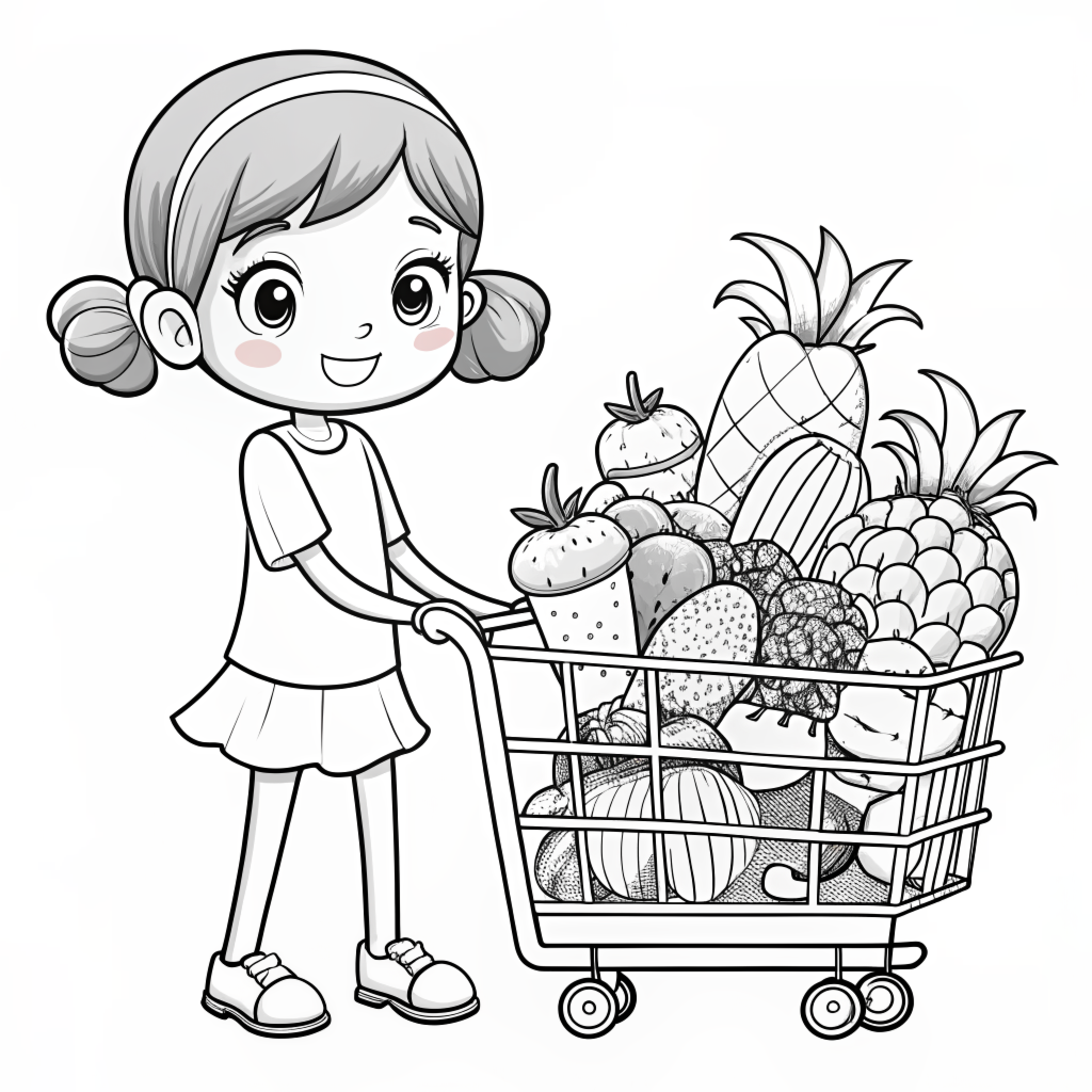 Free Coloring Pages of Cute Little Girls