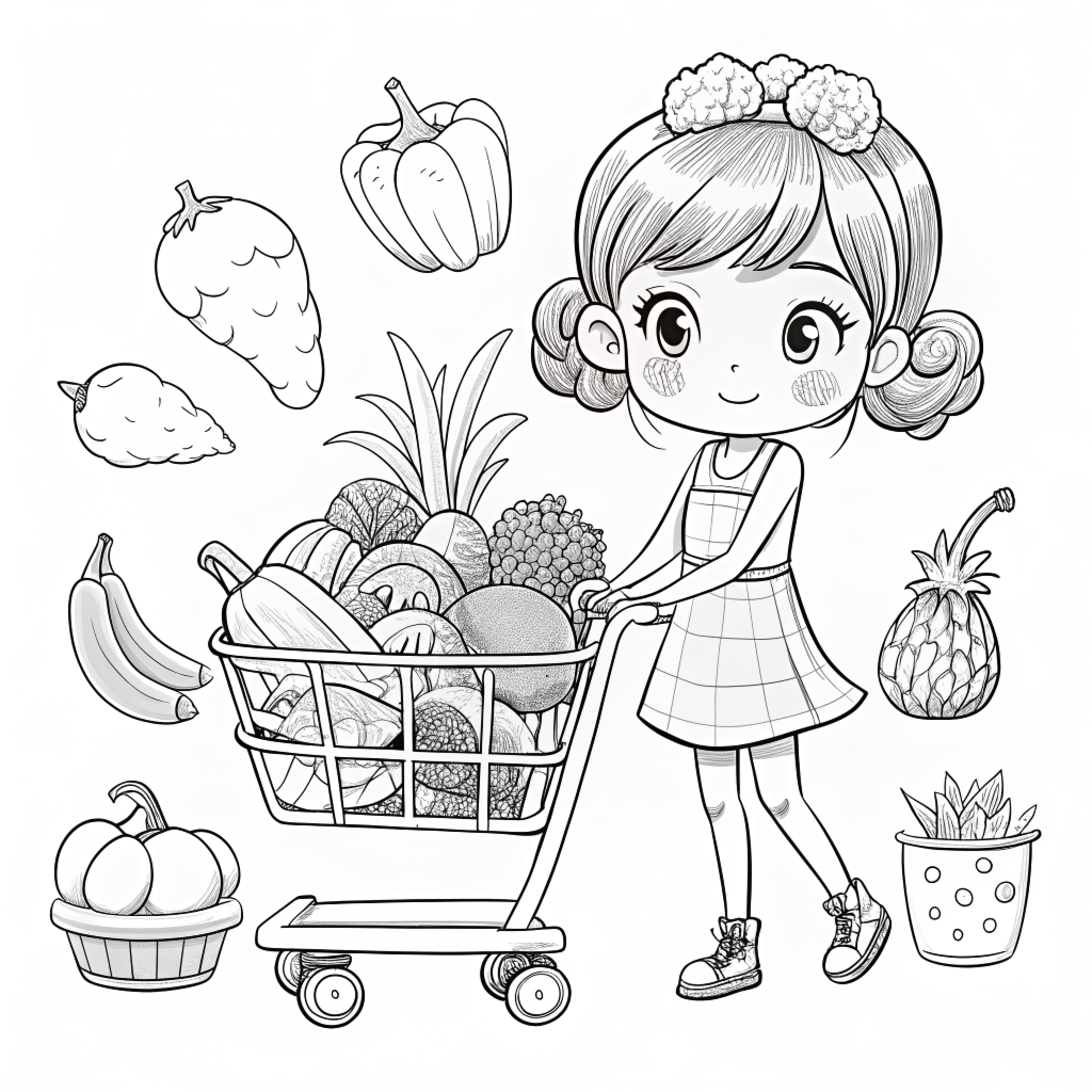 Free Coloring Pages of Cute Little Girls