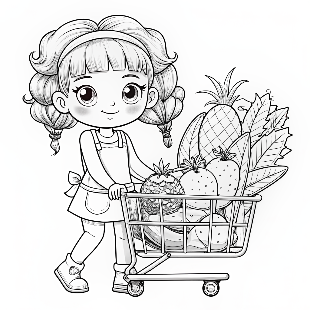 Free Coloring Pages of Cute Little Girls