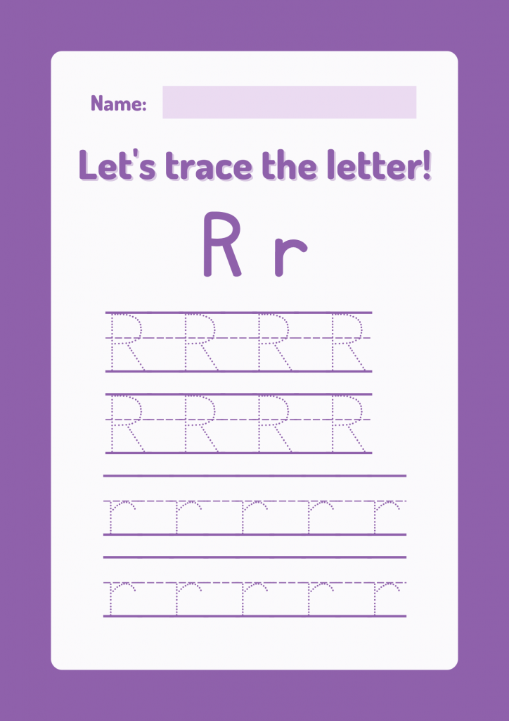  Letter Tracing Worksheets