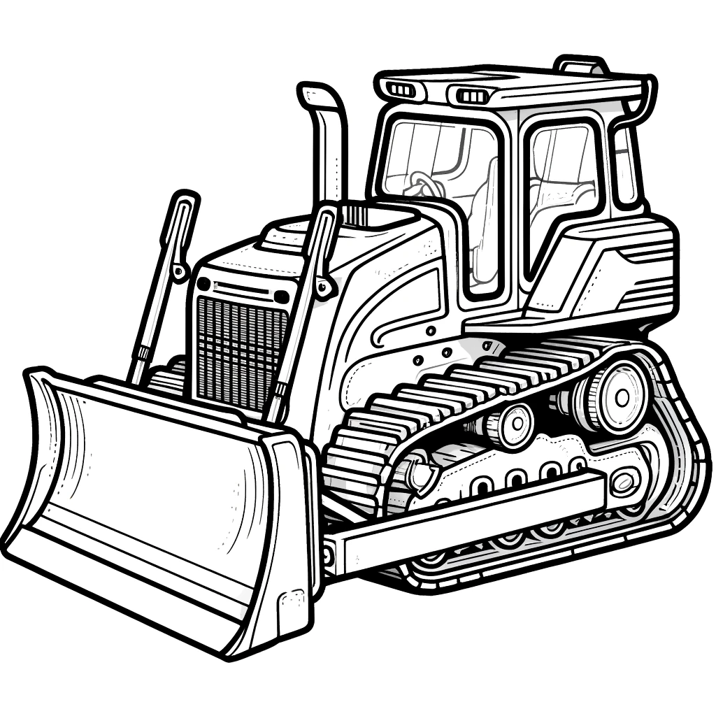 Construction Trucks Free Coloring Pages for Kids