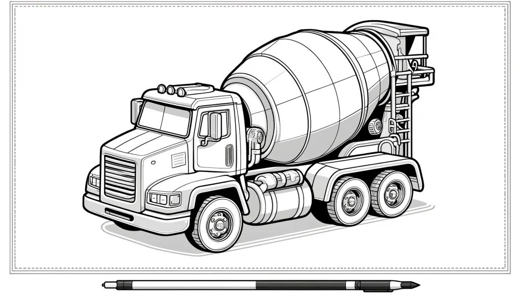 Construction Trucks Free Coloring Pages for Kids