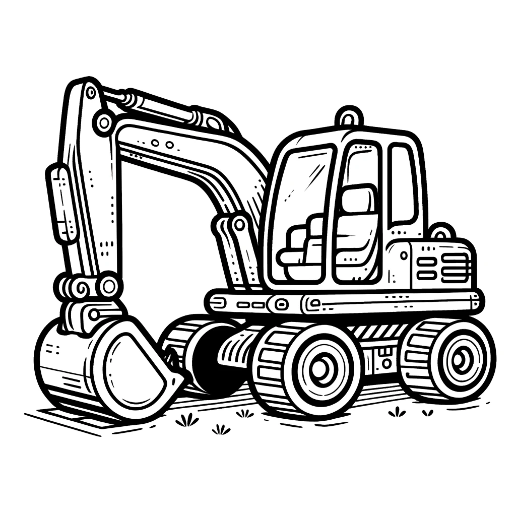 Construction Trucks Free Coloring Pages for Kids