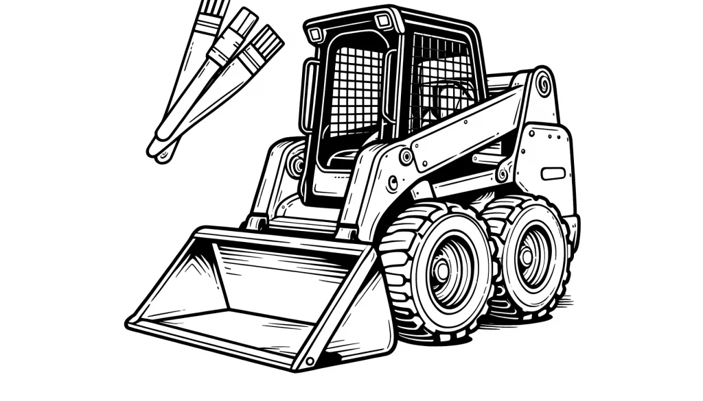 Construction Trucks Free Coloring Pages for Kids