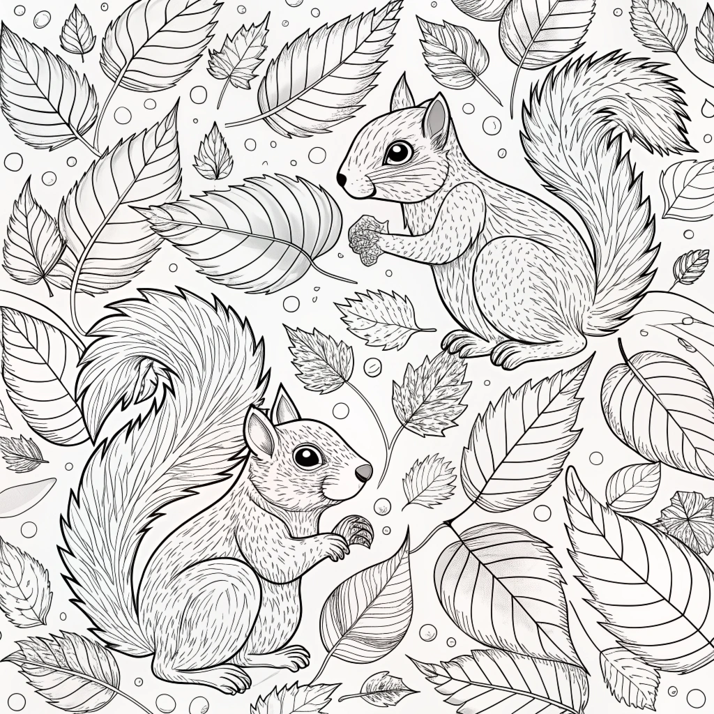 Autumn Fall Coloring Pages