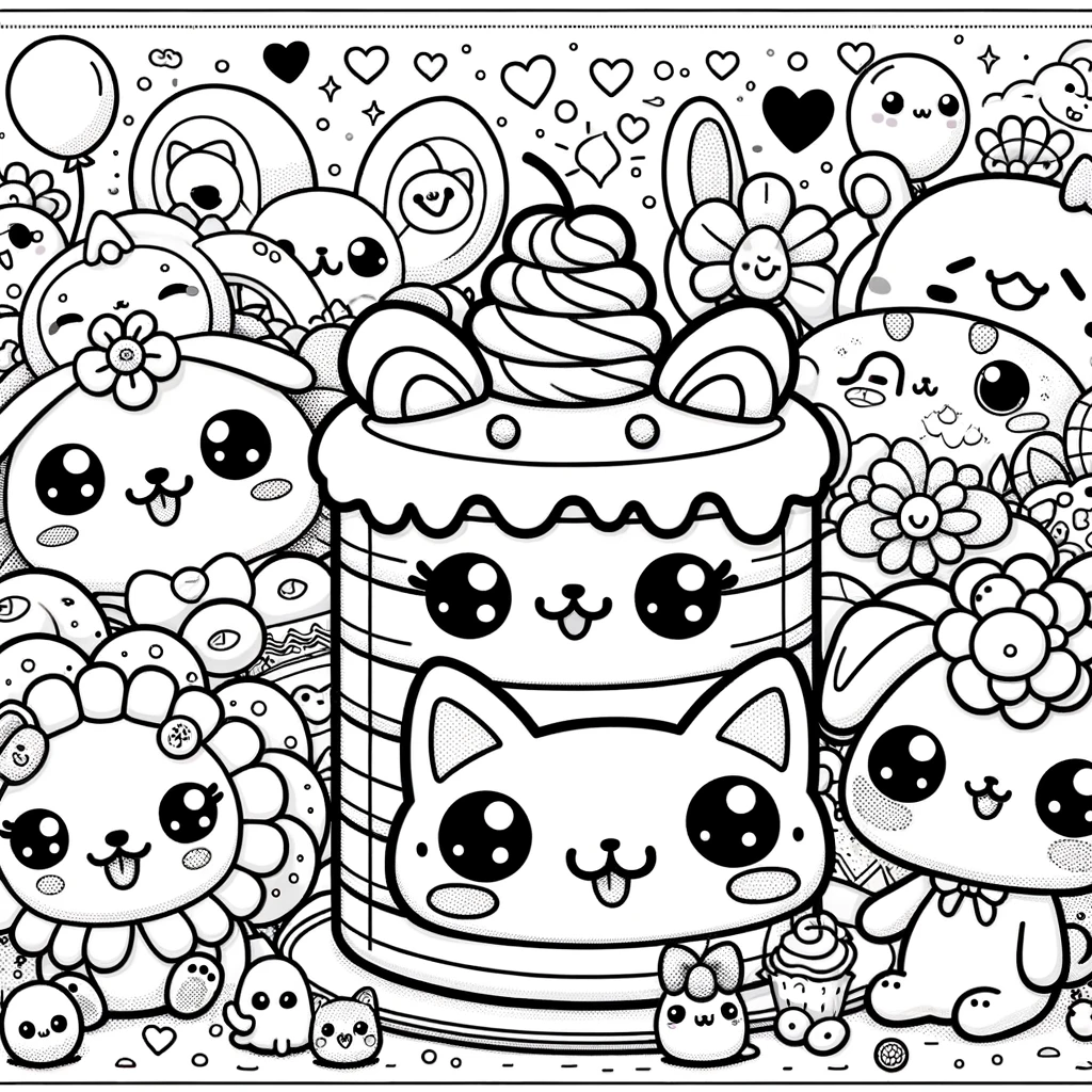 Kawaii Food Coloring Pages